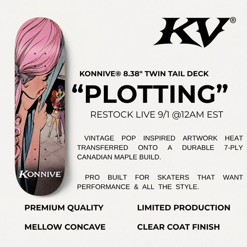 KONNIVE® “PLOTTING” 8.38" TWIN TAIL DECK